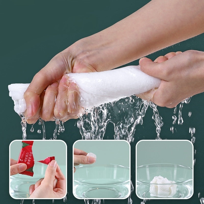 Compressed disposable travel towel