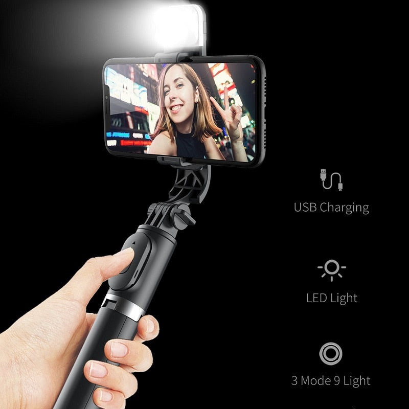 Foldable  Remote Wireless Bluetooth Selfie Stick