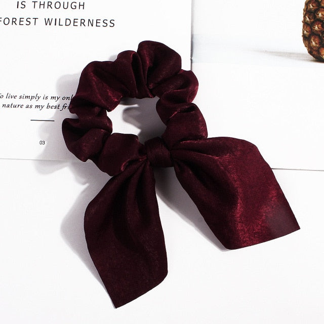 New Chiffon Bowknot Elastic Hair Bands For Women