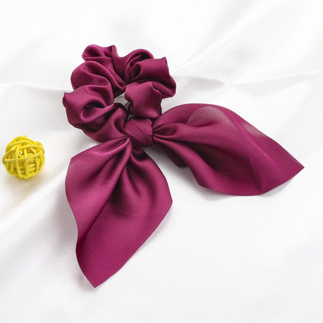 New Chiffon Bowknot Elastic Hair Bands For Women