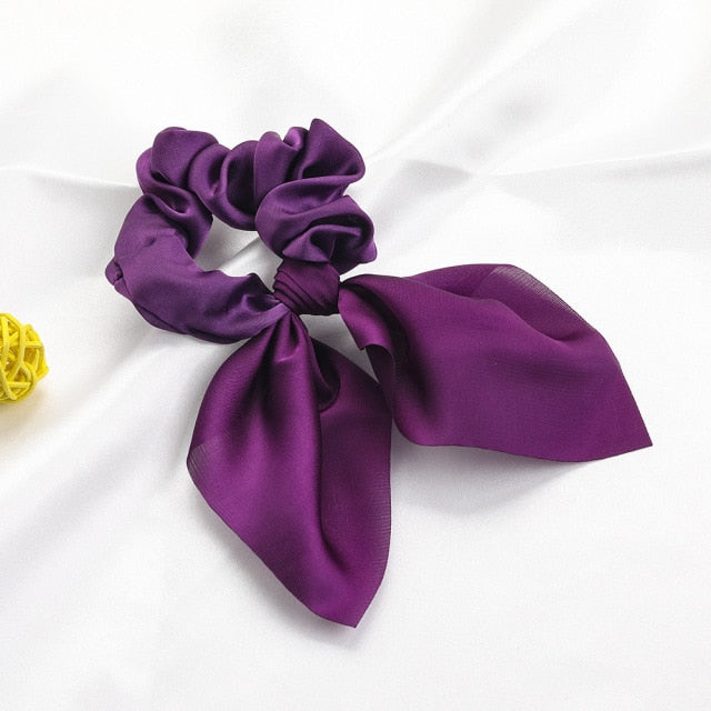 New Chiffon Bowknot Elastic Hair Bands For Women