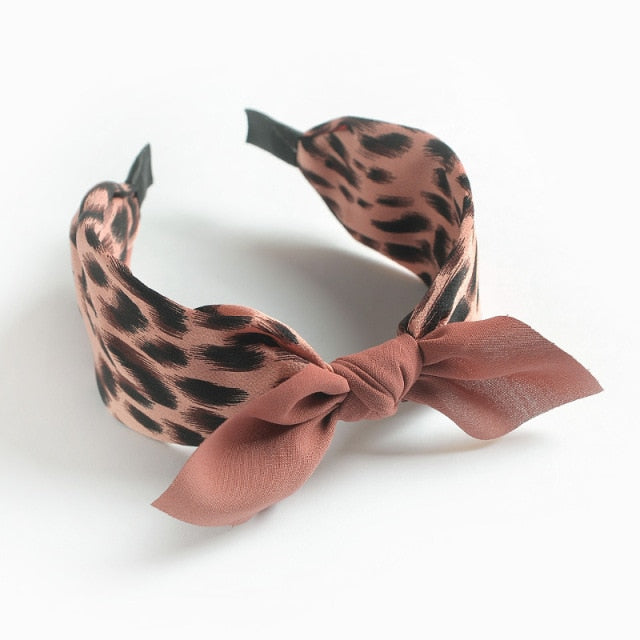 Boho Bow Bunny Ears Wide Headbands